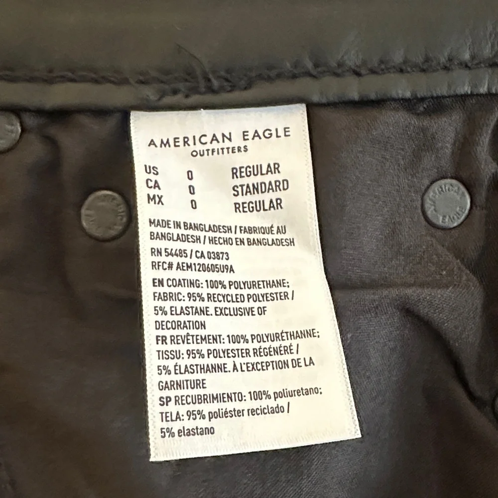 American Eagle Outfitters Black Faux Leather Skinny Pants